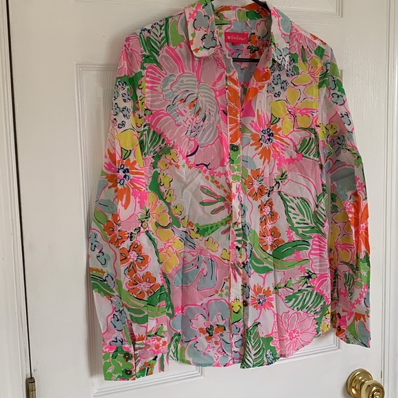 Lilly Pulitzer for target button down shirt - Picture 3 of 5